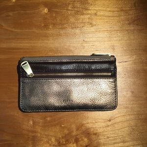 Fossil leather wallet in bronze